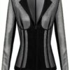 Giacca Blouson Tessuto Bottone Manica Lunga Lavabile-0