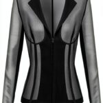 Giacca Blouson Tessuto Bottone Manica Lunga Lavabile-0