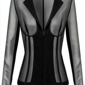 Giacca Blouson Tessuto Bottone Manica Lunga Lavabile-0