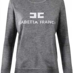 Maglione Donna Lana Cachemire Grigio Melange Avorio-0