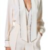 Camicia da donna 100% Vi collo classico manica lunga-1