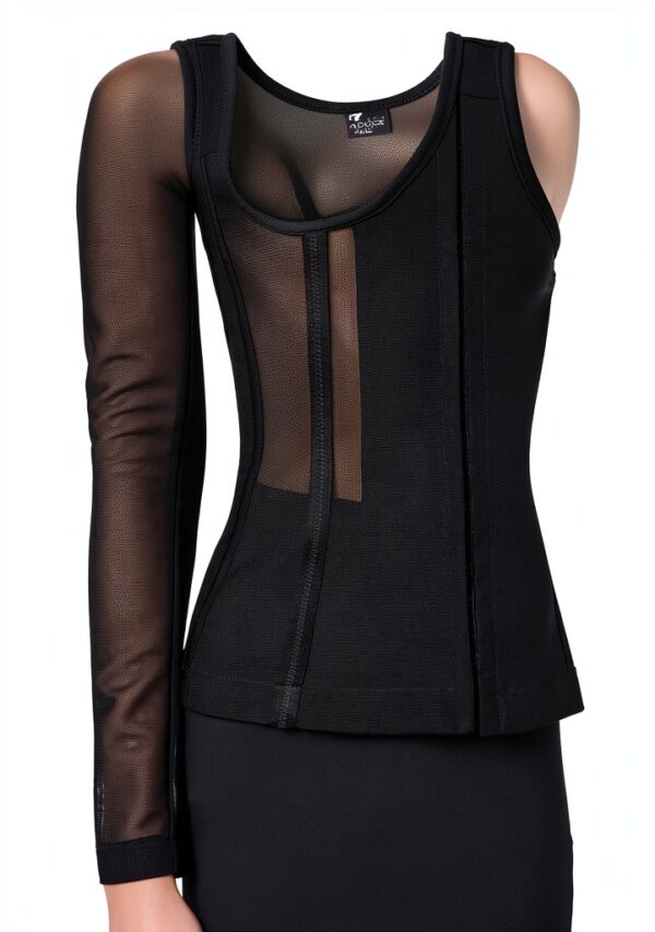Giacca Blouson Tessuto Bottone Manica Lunga Lavabile-3