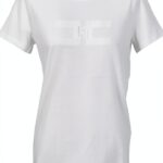 T-shirt Elisabetta Franchi Donna 100% Cotone Gesso-0