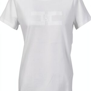 T-shirt Elisabetta Franchi Donna 100% Cotone Gesso-0