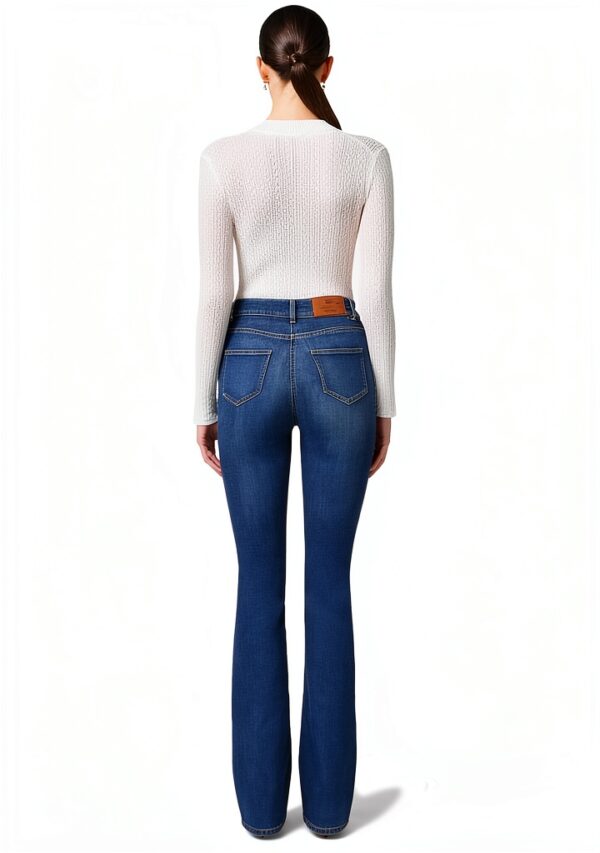 Jeans A Zampa Elisabetta Franchi Donna Tasca Fiocco-2