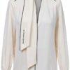 Camicia da donna 100% Vi collo classico manica lunga-0