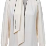 Camicia da donna 100% Vi collo classico manica lunga-0