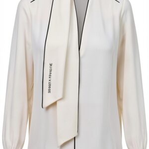 Camicia da donna 100% Vi collo classico manica lunga-0