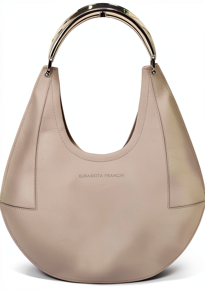 Borsa Elisabetta Franchi in colore greige su sfondo neutro