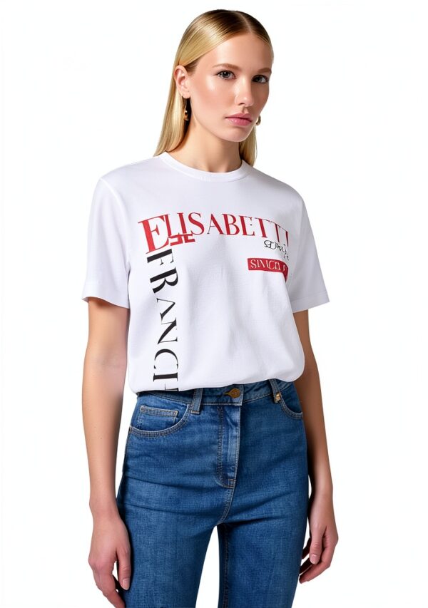 T-shirt donna cotone MA03651E2 collo a U-1