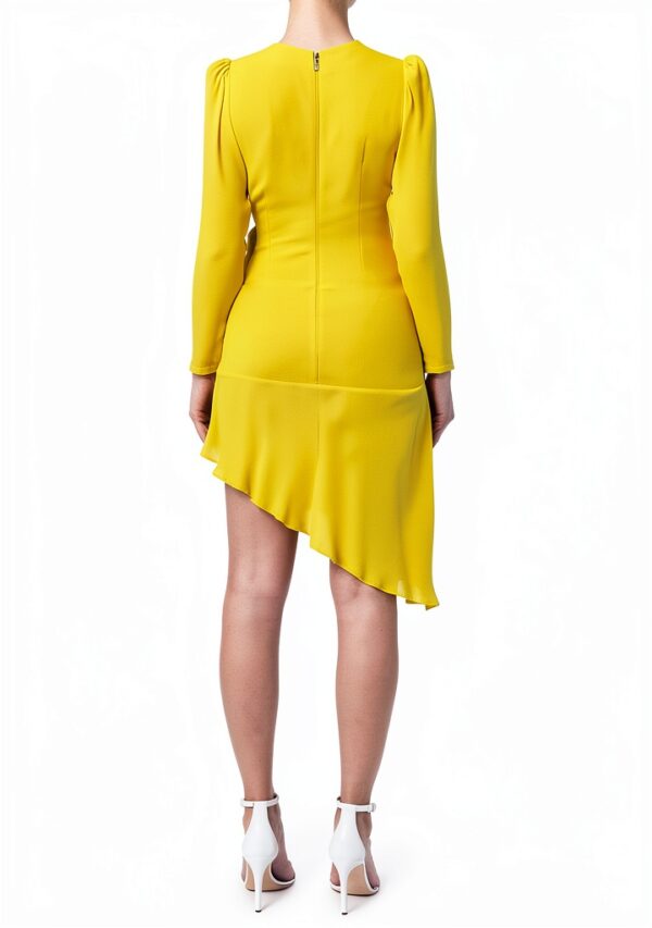 Abito midi georgette giallo ELISABETTA FRANCHI-2