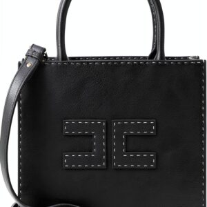 Borsa donna in ecopelle Elisabetta Franchi Nero-0
