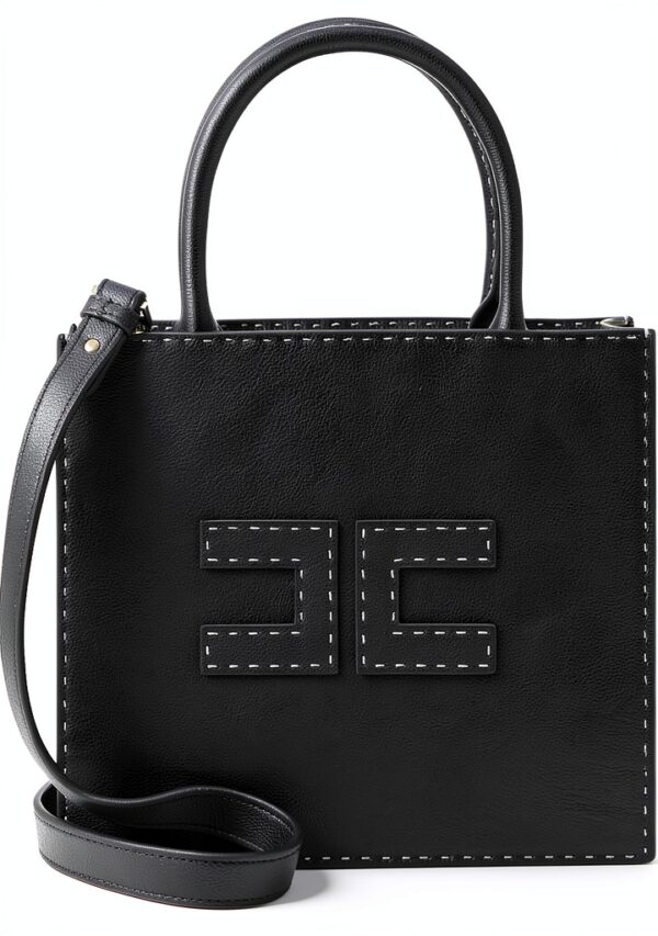 Borsa donna in ecopelle Elisabetta Franchi Nero-0