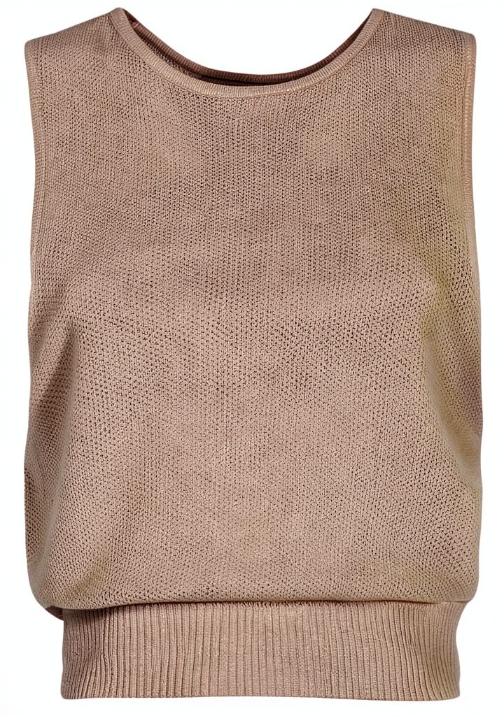Top bianco lurex con fascia su modello donna