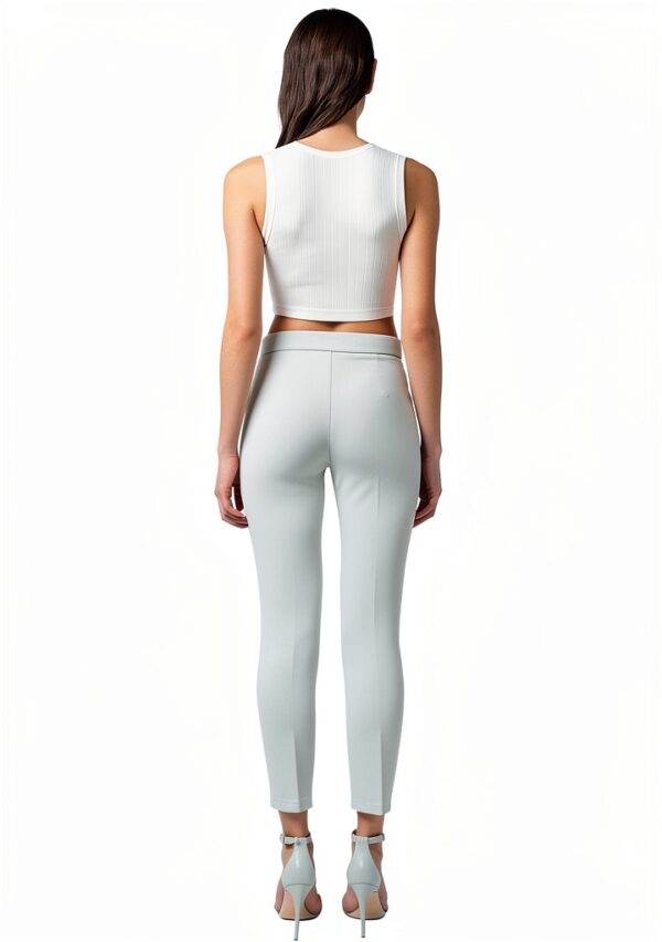 Pantaloni Elisabetta Franchi verde crêpe stretch-4