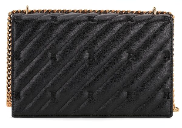 Borsa tracolla donna Nero PU grande quiltata-2