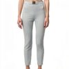 Pantaloni Elisabetta Franchi verde crêpe stretch-1