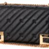 Borsa tracolla donna Nero PU grande quiltata-4