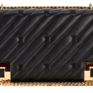 Borsa tracolla donna Nero PU grande quiltata-0