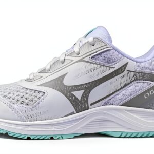 Mizuno scarpe da pallavolo leggere bianco blu donna-0