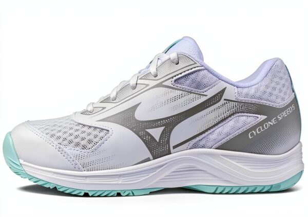 Mizuno scarpe da pallavolo leggere bianco blu donna-0