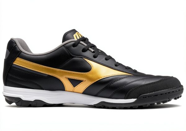 Mizuno Morelia Sala Classic Tf Scarpe da Calcio Unisex Nero Oro Scuro-2