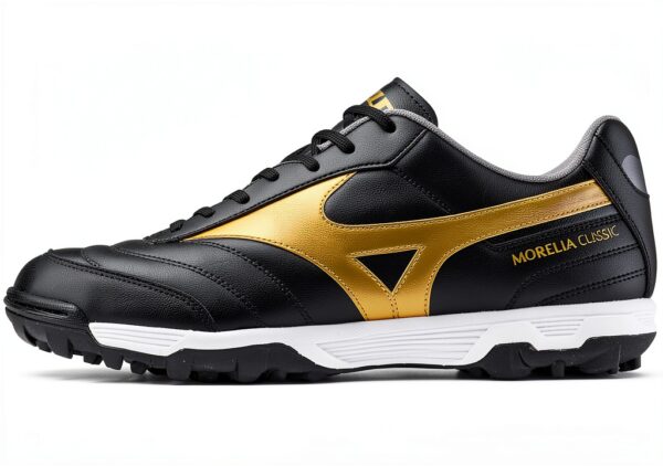 Mizuno Morelia Sala Classic Tf Scarpe da Calcio Unisex Nero Oro Scuro-0