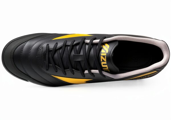 Mizuno Morelia Sala Classic Tf Scarpe da Calcio Unisex Nero Oro Scuro-3