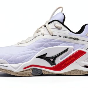 Mizuno Wave Stealth Neo 2 Scarpe da Pallamano Uomo Bianco Nero Rosso-0