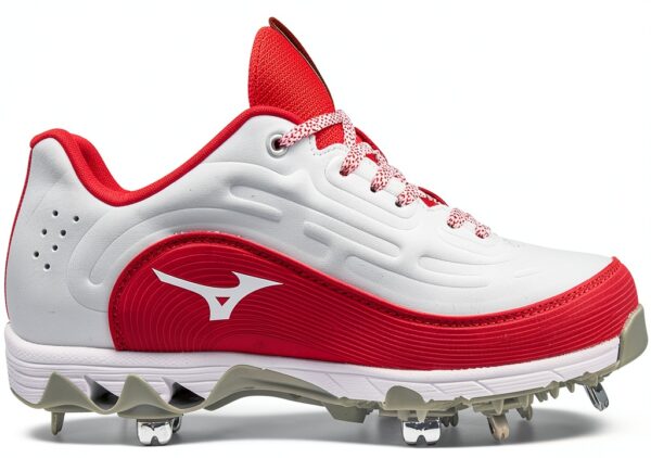 Mizuno 9-Spike Swift 8 Low Metal Tacchetta da Softball Donna Bianco-1