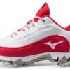 Mizuno 9-Spike Swift 8 Low Metal Tacchetta da Softball Donna Bianco-0