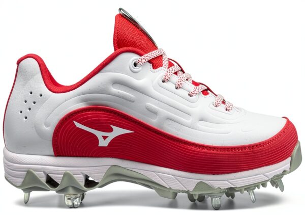 Mizuno 9-Spike Swift 8 Low Metal Tacchetta da Softball Donna Bianco-5